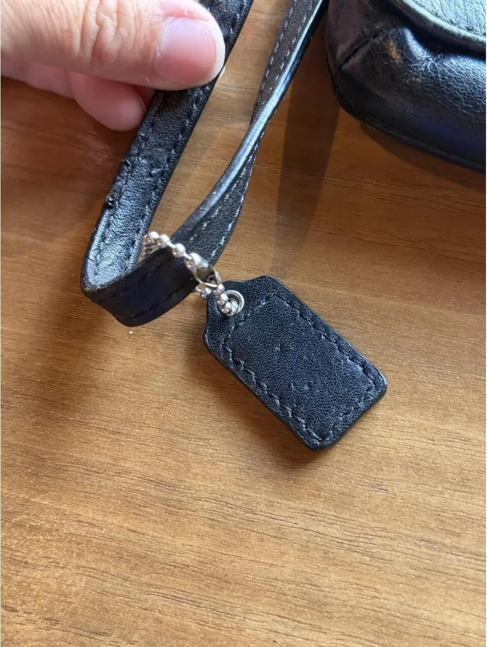 leather Coach Ashley Large Flap Wristlet